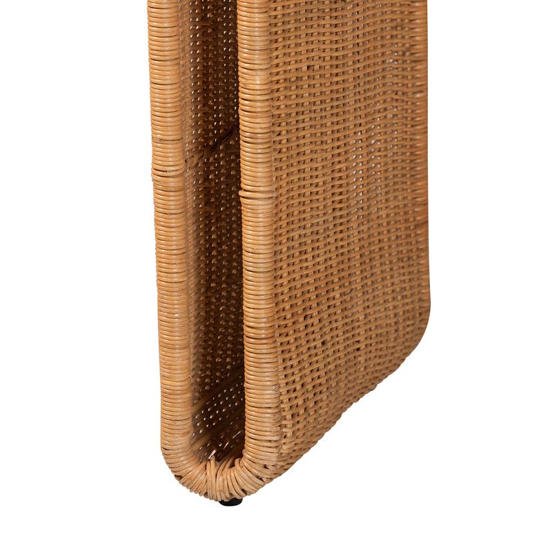 bali & pari Nevada Bohemian Light Honey Rattan Console Table
