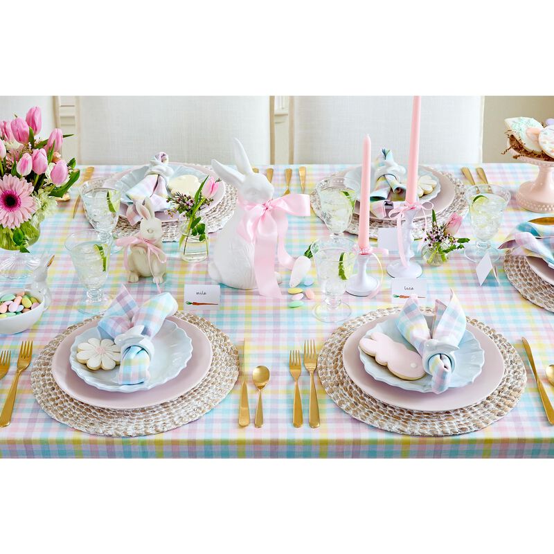 Solino Home 100% Pure Linen Tablecloth - Gingham Check