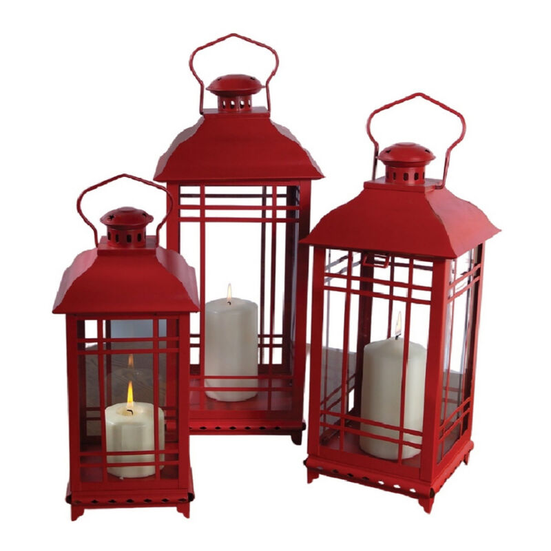 Set of 3 Decorative Lanterns for Ambient Lighting and Home Decor