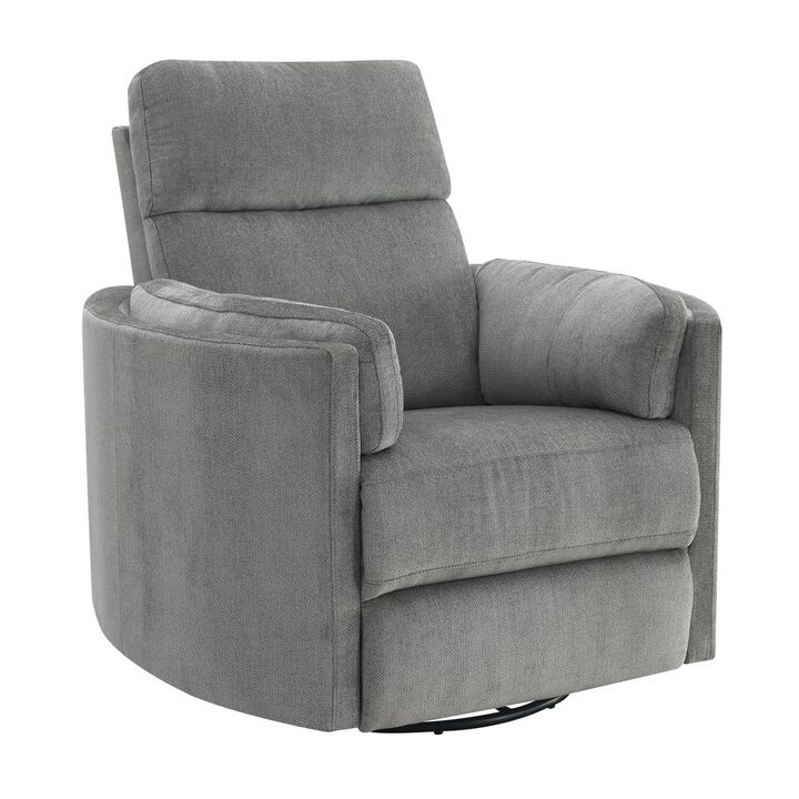 Acme Furniture Sagen Wooden Glider Recliner with Swivel in Charcoal