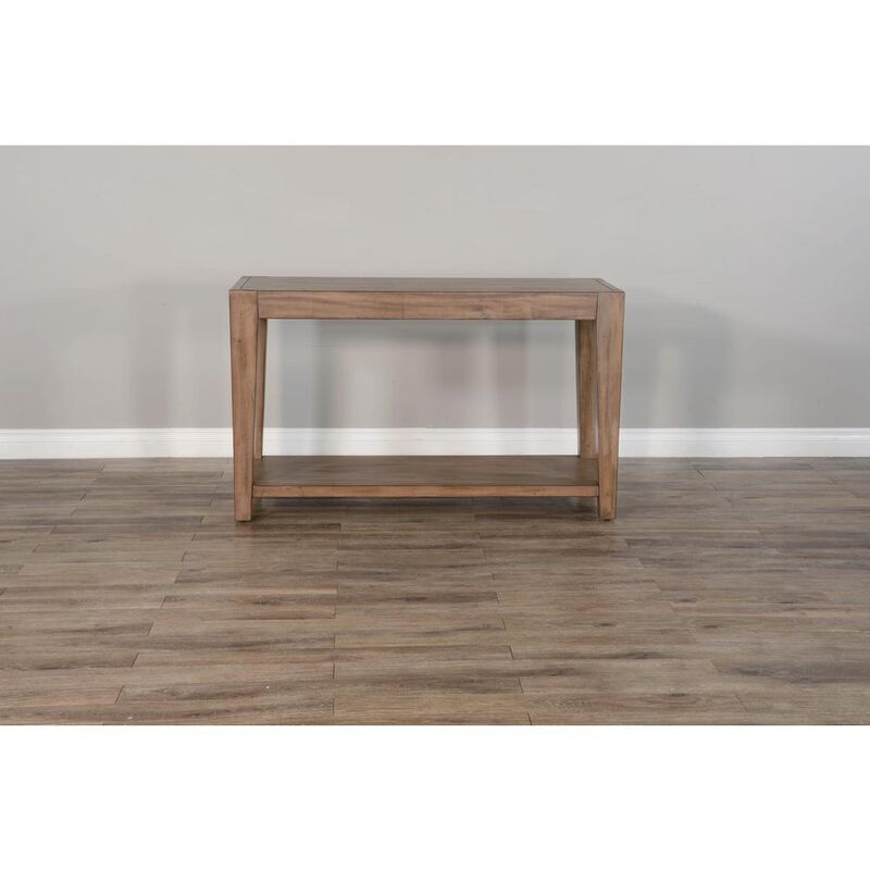 Sunny Designs Doe Valley 50 Mid-Century Mahogany Wood Sofa Table in Taupe Brown