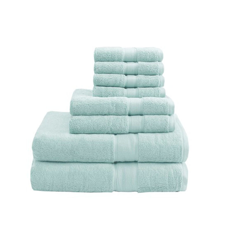 Gracie Mills Eulalia 800 GSM Cotton 8-Piece Antimicrobial Towel Set