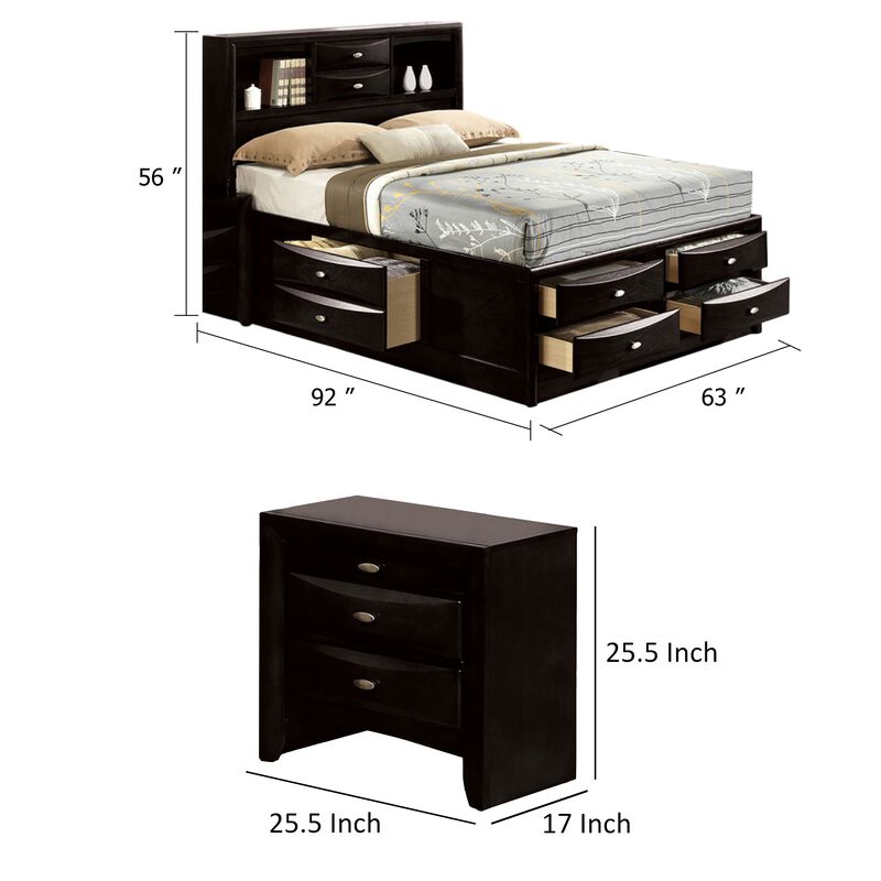 Bedroom Set, 3 Piece Set with 2 Nightstands image number 7