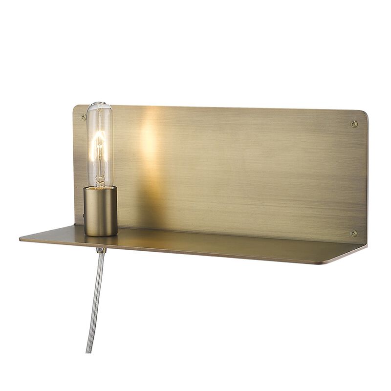 Hivvago XL Dull Gold Shelf Wall Light
