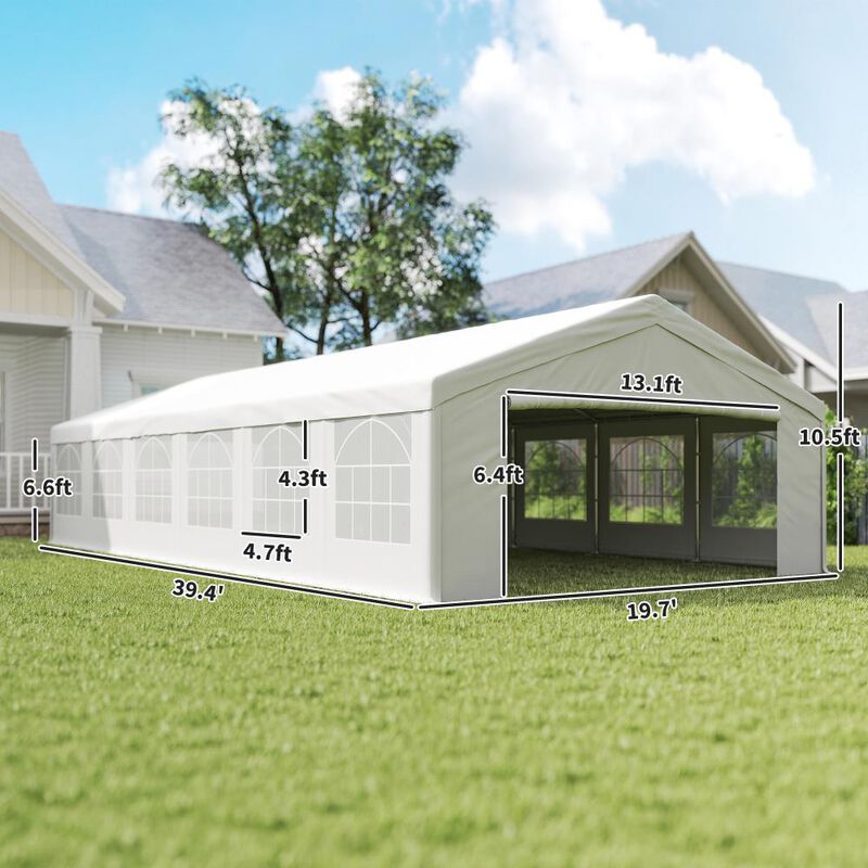 Hivvago 20x40 Outdoor Heavy Duty Event Tent with Windows image number 2