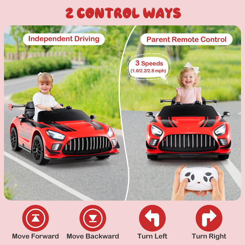 12V Electric Ride-On Car for Kids with Adjustable Speed and Steering Wheel image number 4
