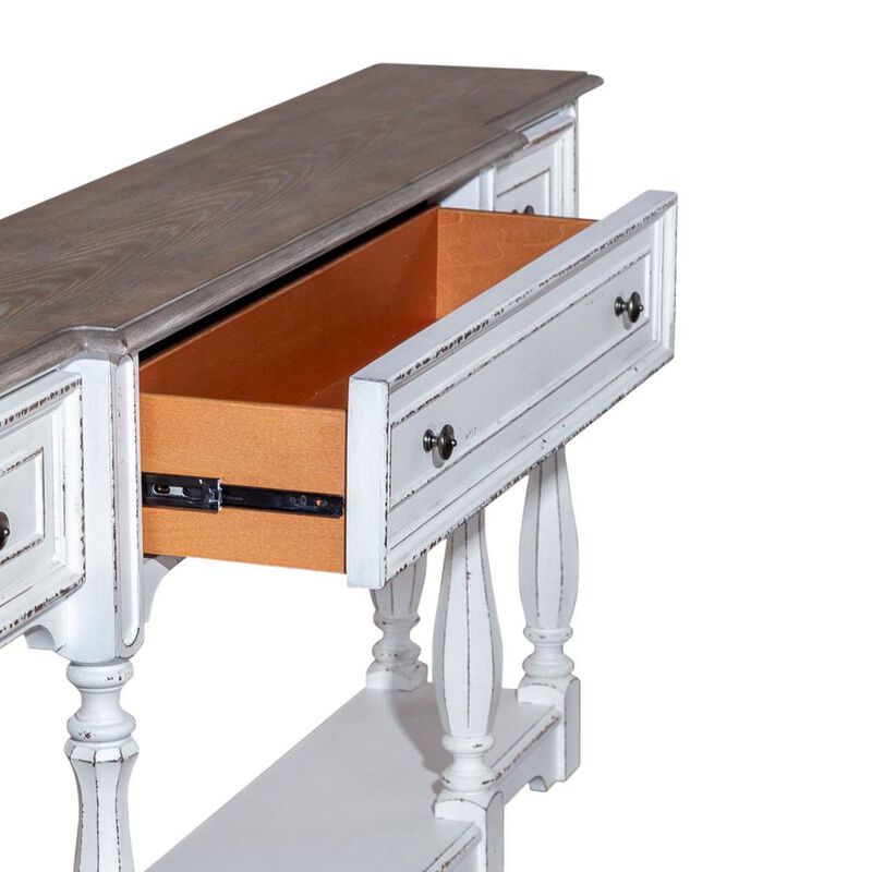 Liberty Furniture Magnolia Manor 72 Inch Hall Console Table in Antique White image number 6