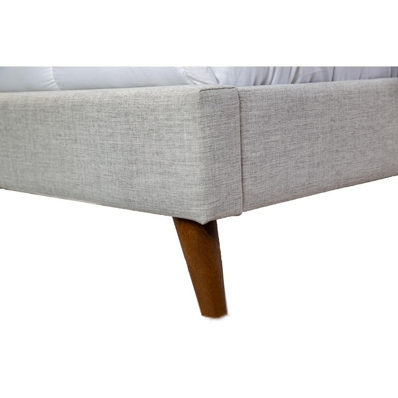 Myla Upholstered Queen Bed In A Box W/ Nightstands
