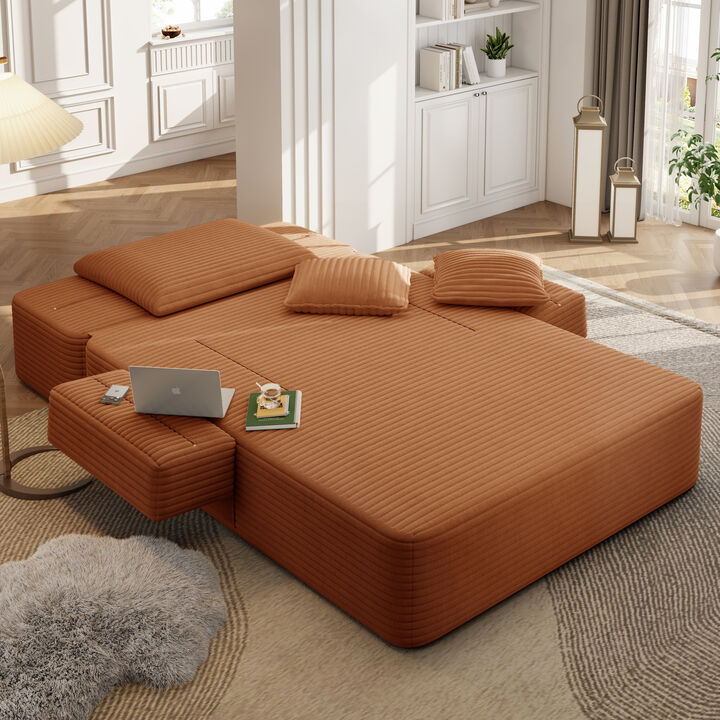 Kopbud Corduroy Chaise Lounge Sofa Bed