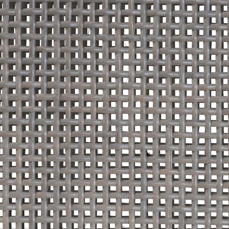 bali & pari Sofia Rattan Counter Stool with Mahogany Wood Frame - Handwoven Wicker Counter Height Chair with Cushion, Coastal Boho Style Kitchen Island Seating, French Grey