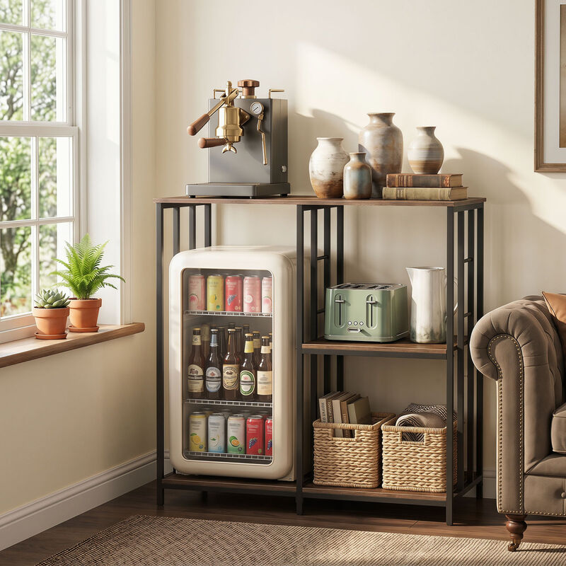 3-Tier Microwave Stand Kitchen Bakers Rack with Open Shelves Storage Unit image number 6