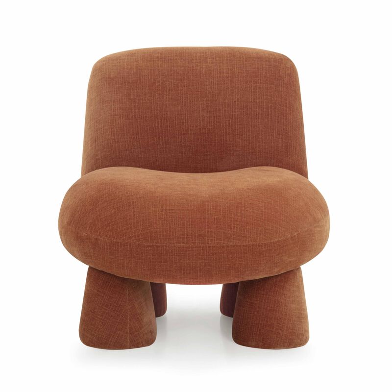 Tov Furniture Stomp Upcycled Chenille Accent Chair (Rust) image number 2