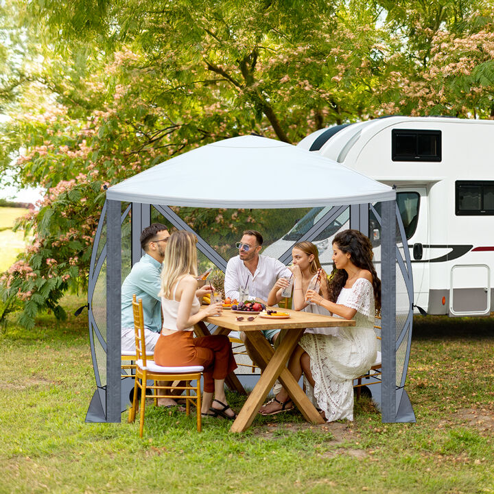 Pop-Up Camping Canopy for Outdoor Shade at Beach, Garden, or Backyard