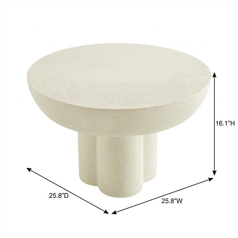 Concrete Coffee Table with Durable Round Top and Modern Design image number 2