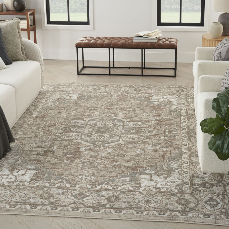 Quarry QUA05 Beige 3'9" x 5'9" Rug