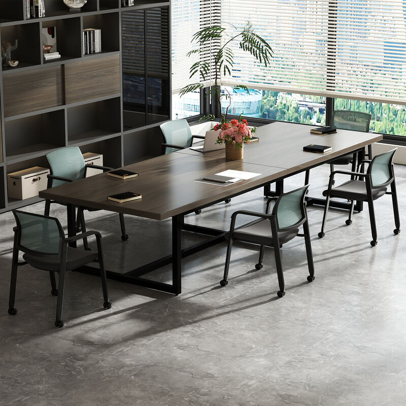 Rolling Mesh Back Task Chairs Set of 2 &ndash; Stackable and Space-Saving image number 1