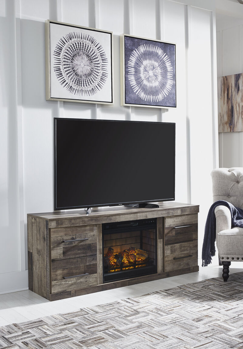 Derekson TV Stand with Electric Fireplace image number 0