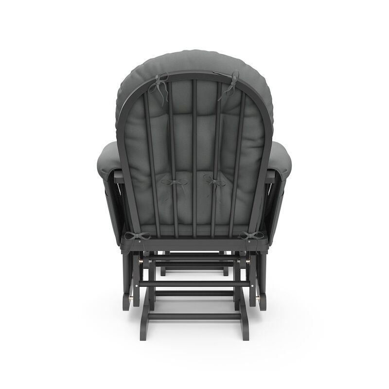 Storkcraft Hoop Glider and Ottoman - Gray with Gray