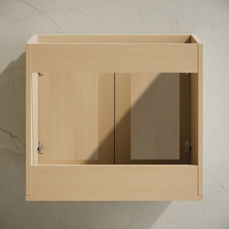 Classe 24" Wall-Mounted Bathroom Vanity in Natural Oak without Sink Top image number 4