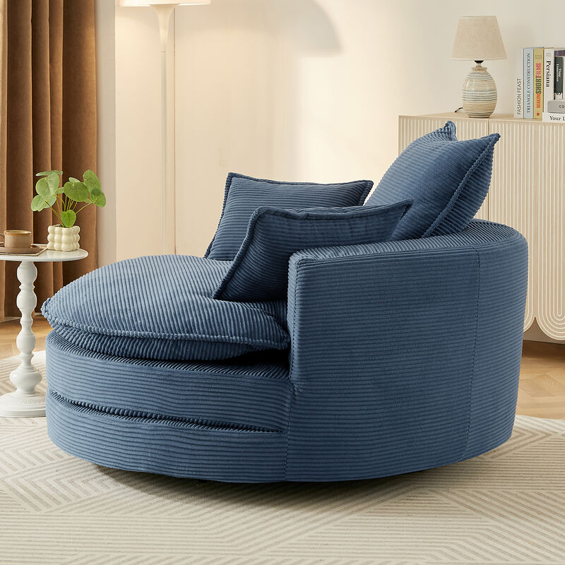 Merax 360° Swivel Sofa Chair Accent Barrel Chair