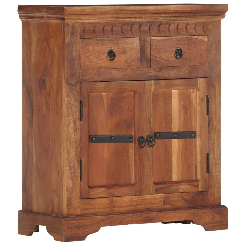 vidaXL Sideboard 24.8"x11.8"x29.5" Solid Acacia Wood