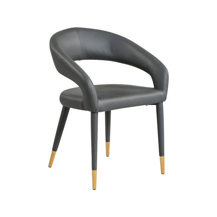 Meridian Furniture Destiny Grey Vegan Leather Dining Chair