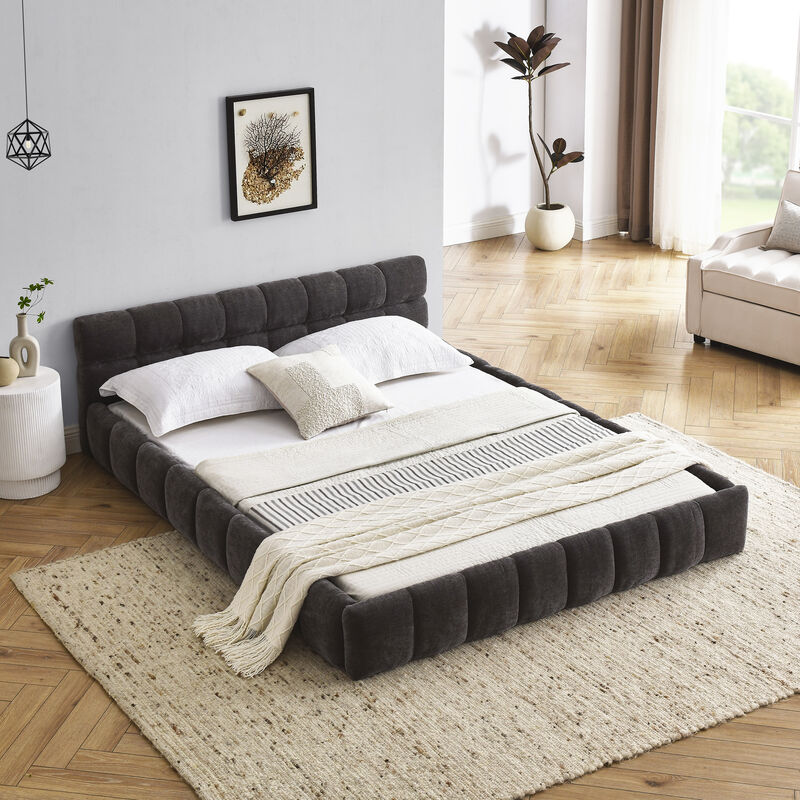TATEUS Upholstered Platform Bed image number 1