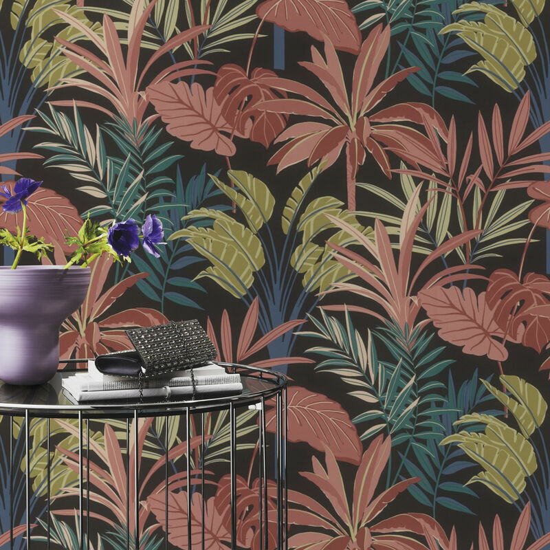 Rudyard Pink Tropical Flora Wallpaper image number 1