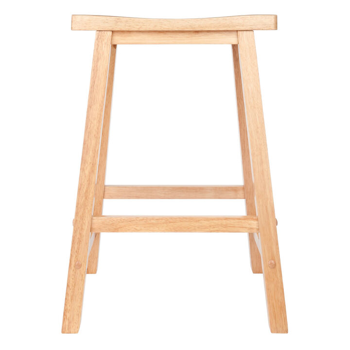 Winsome Home Decor Solid Wood Saddle Seat 24" Stool, Single, RTA
