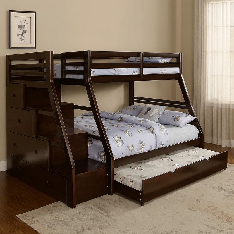 Ellon Bunk Bed, Solid Wood, Storage Drawers image number 6