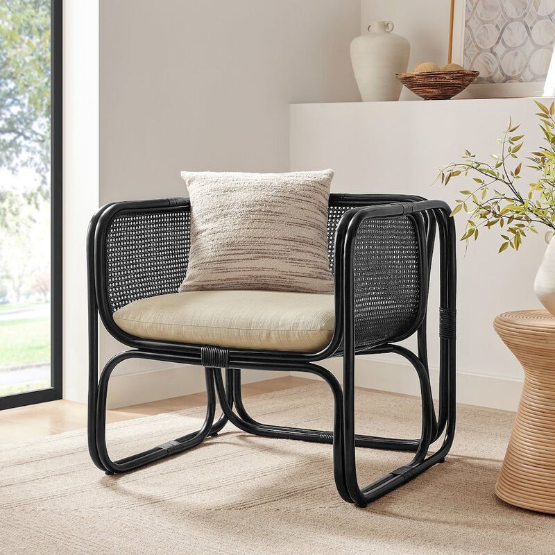 Ellis Natural Rattan Accent Armchair image number 7