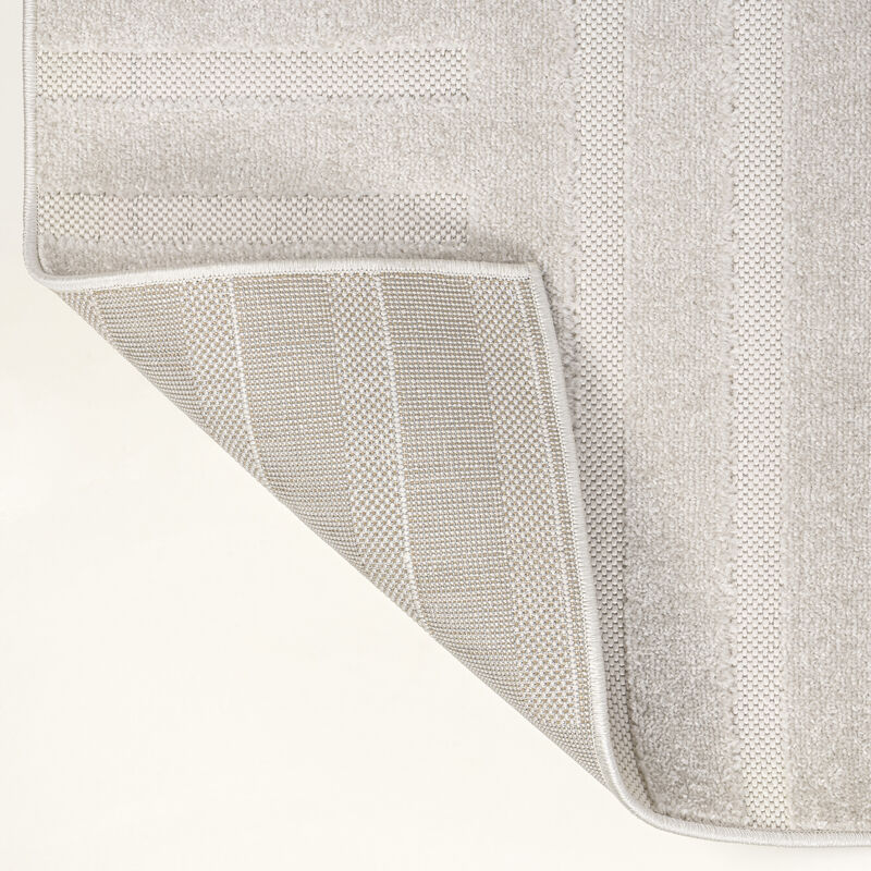 Anders MidCentury Modern Arch Stripe Two-Tone High-Low Indoor Area Rug