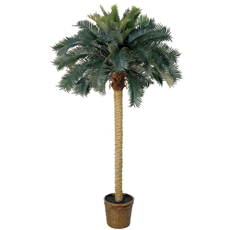 Nearly Natural 6-ft Sago Palm Tree w/50 Lvs