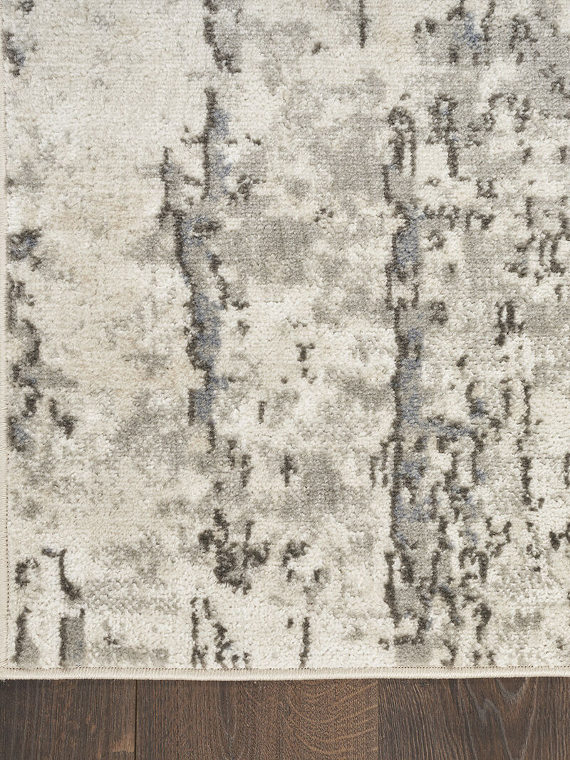 Quarry QUA01 Ivory/Blue/Gray 2'2" x 3'9" Rug image number 3