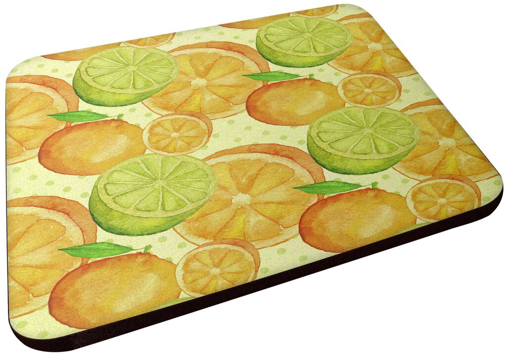 Caroline's Treasures Watercolor Limes and Oranges Citrus Decorative coasters, 3.5, Multicolor