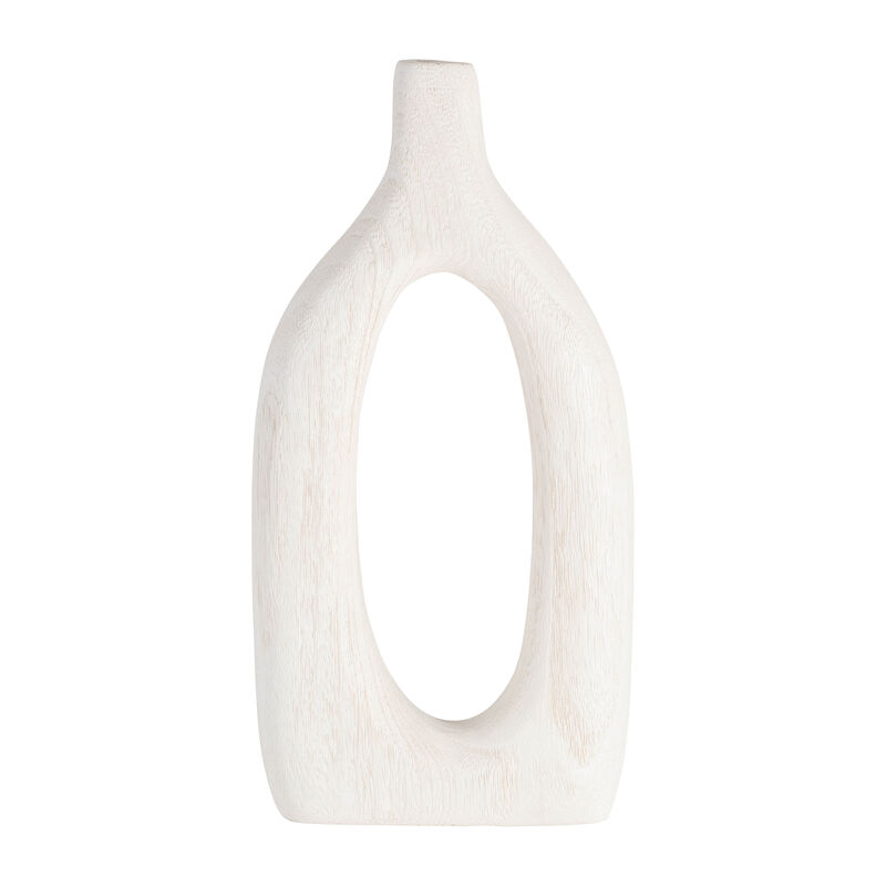 Wood Novelty Cut-Out Vase