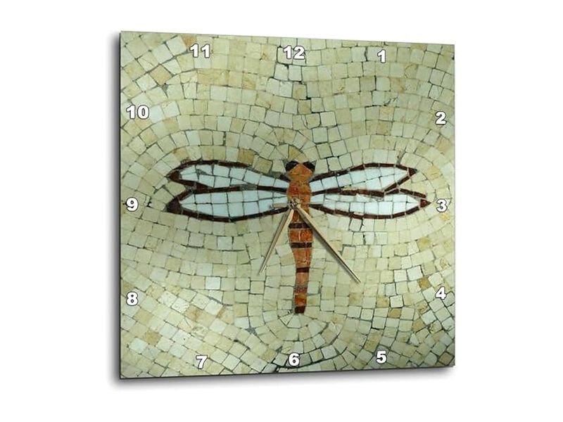 Dragonfly Beige Wall Clock 13 Inch Home Decor image number 0