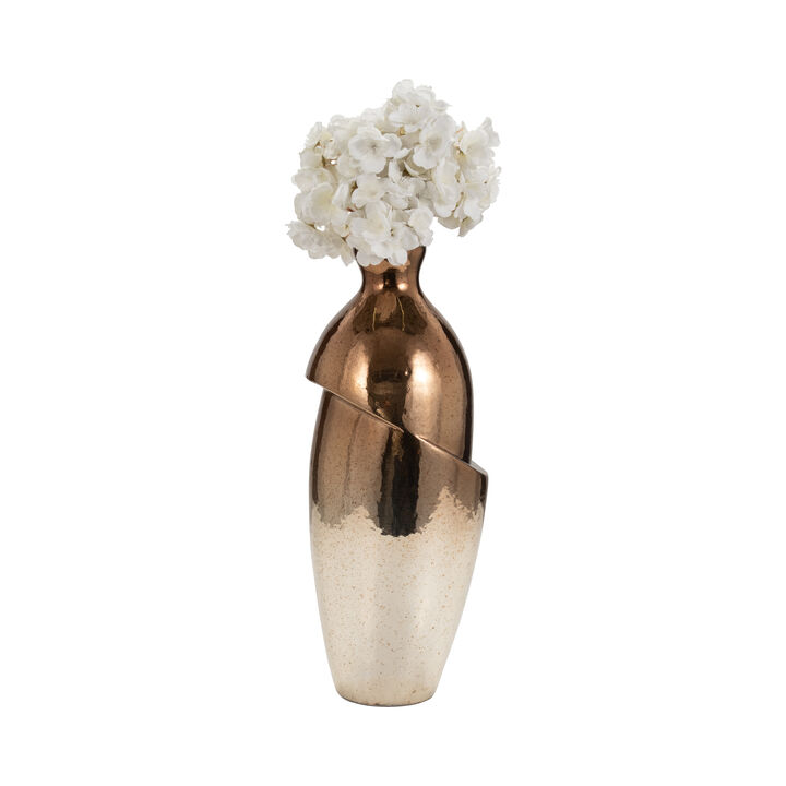 Glass 19" Abstract Vase