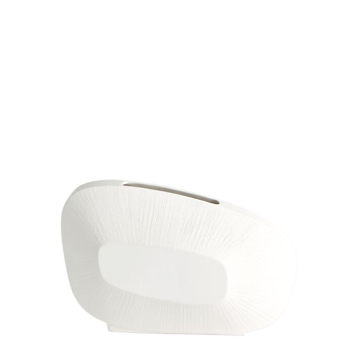 Offset Square Scratch Vase-Low