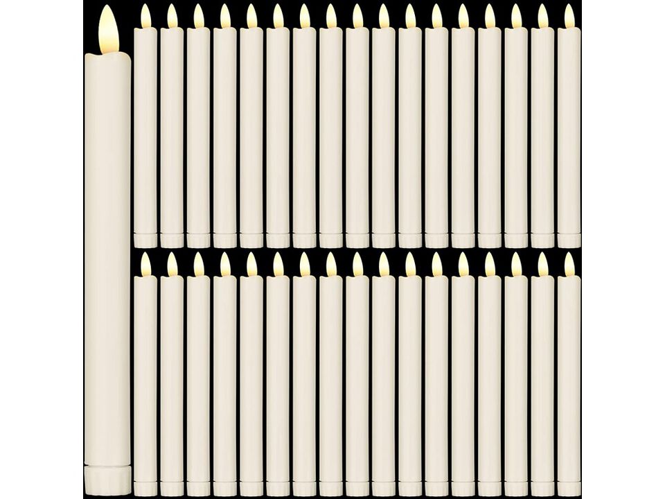 Pieces Flameless Taper Candles 10 Inch
