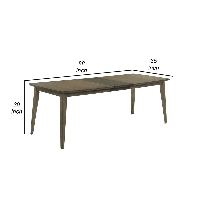 Yuki 72-88 Inch Extendable Dining Table, Tapered Legs, Vintage Walnut Brown image number 5