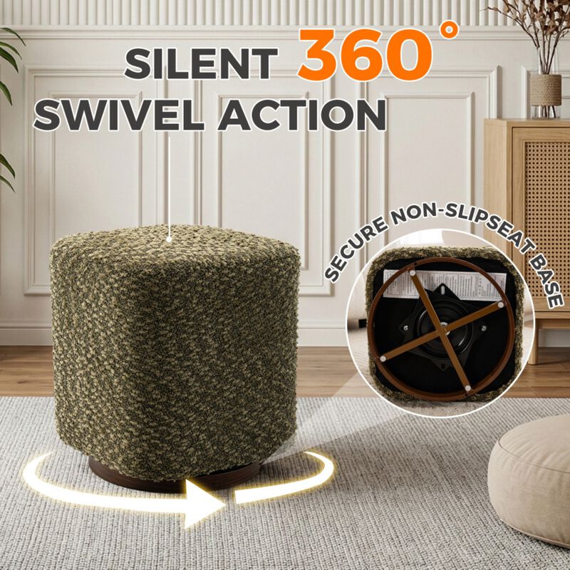 Dossar Swivel Vanity Stool image number 2