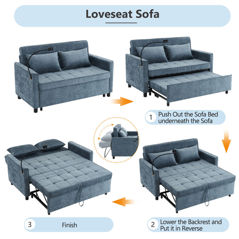 Merax Pull-out Loveseat Sleeper Sofa Bed