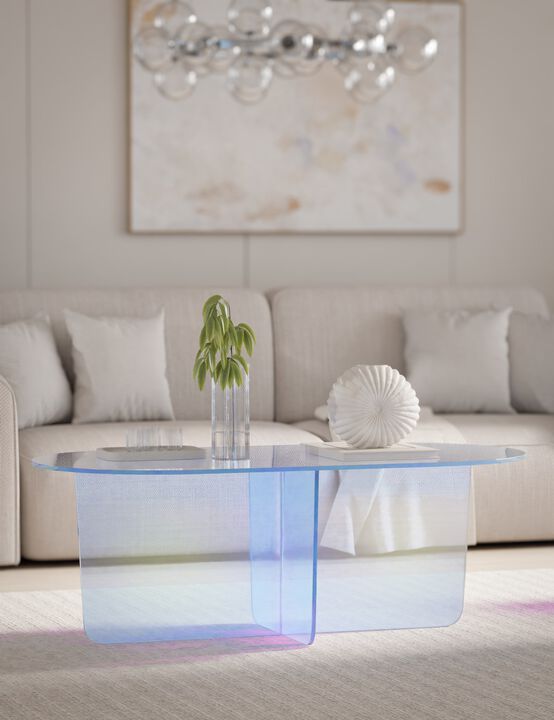 Fomo Coffee Table in Iridescent Glass