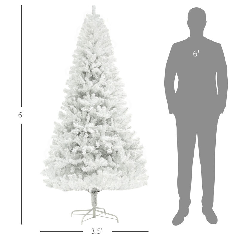 BreeBe 6 ft Artificial Christmas Tree Full Shape with 1000 Tips image number 2