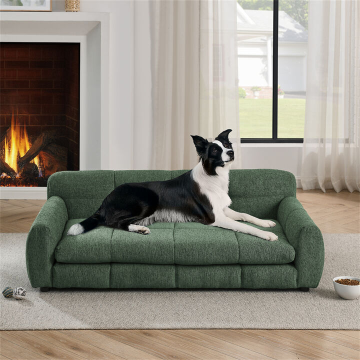 Large Dog Sofa Comfortable Pet Couch with High Back & Armrests for Big and Oversized Dogs