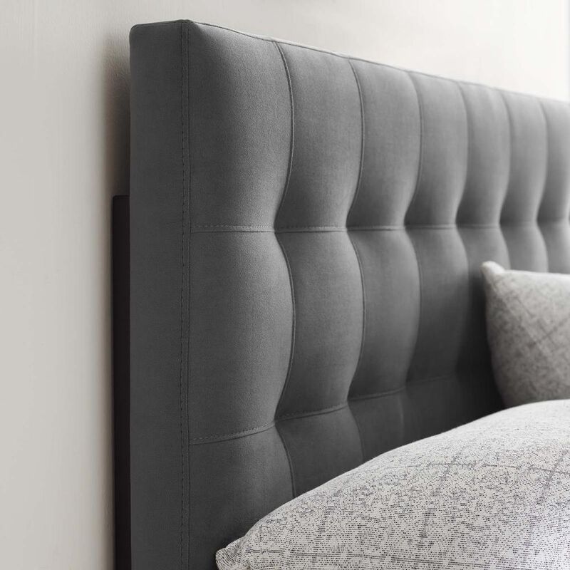Modway Lily King Biscuit Tufted Performance Velvet Headboard, Gray image number 6