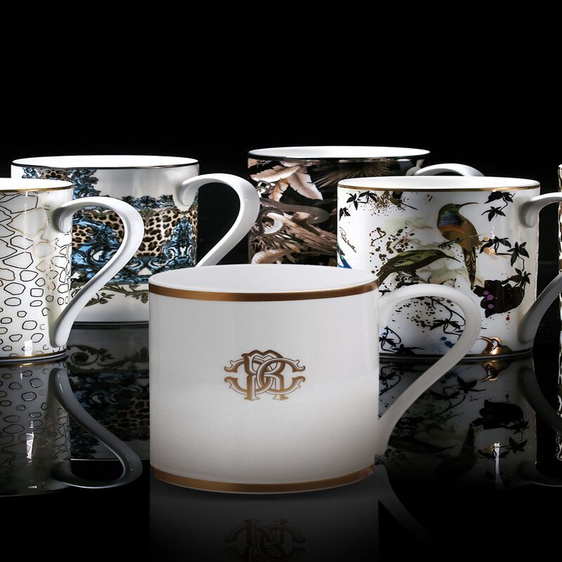 Mug Cup SILK in Luxury Box Gold diam. 2.5", H 3.3", cap. 12.5 oz image number 2
