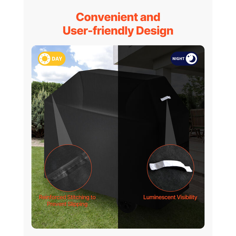 58 inch Grill Cover Heavy Duty BBQ Gas Grill Cover Outdoor Barbecue Waterproof image number 4