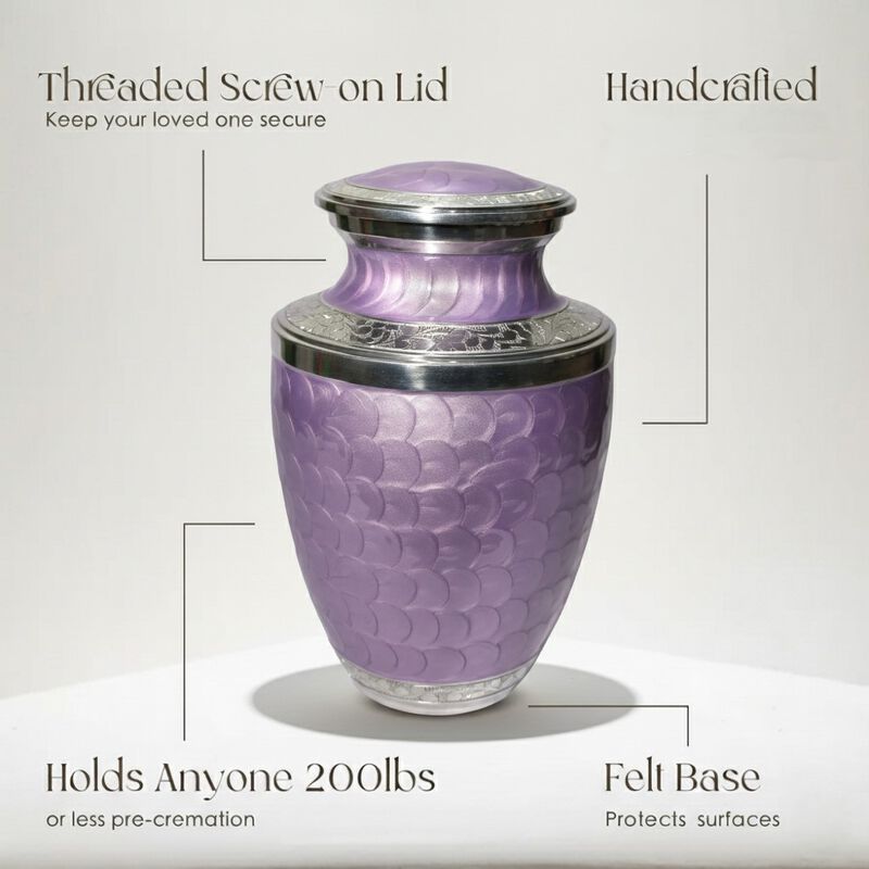 silver-toned accents urn image number 1